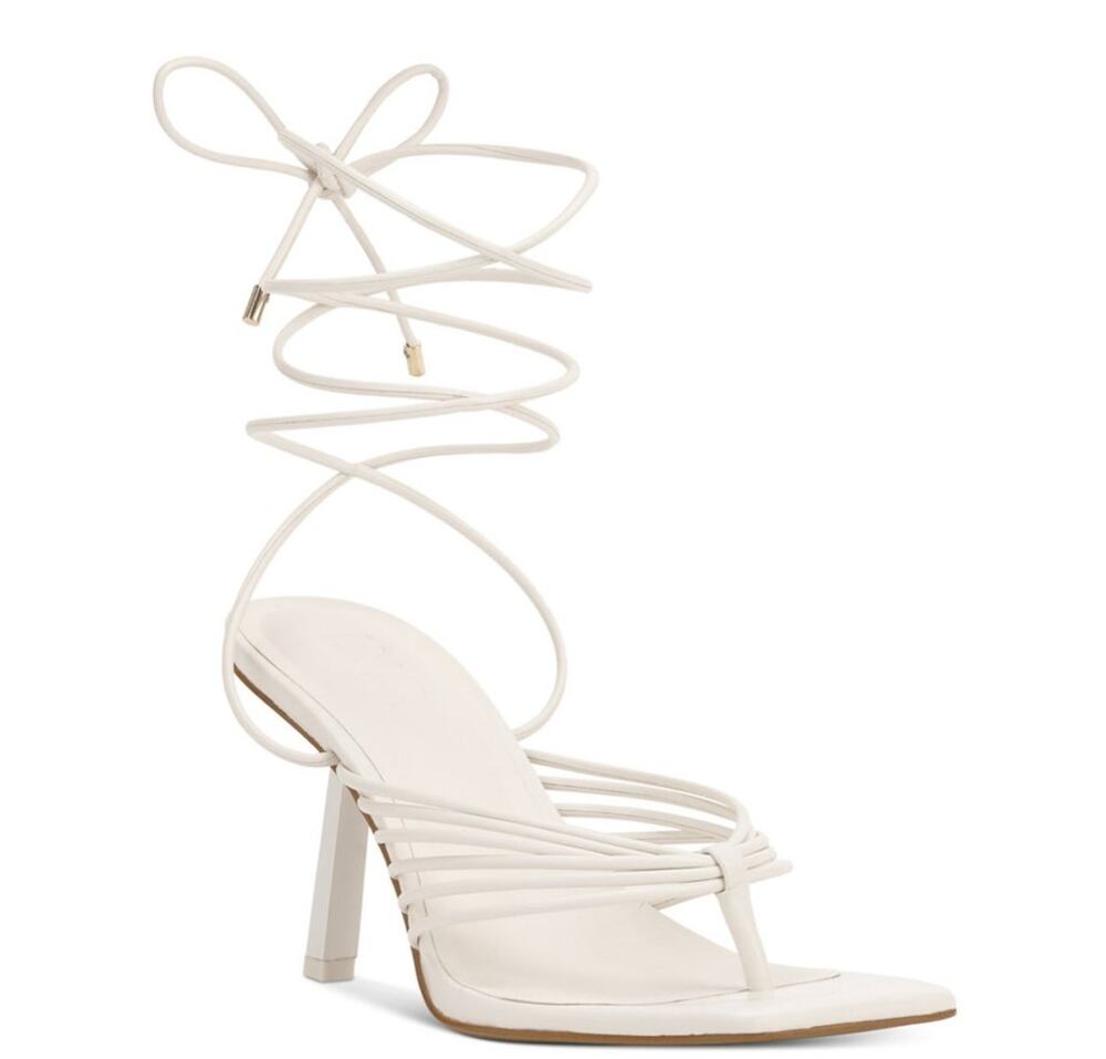 I.N.C. International Concepts Women's Sahla Ankle-Tie Sandals White 10M
